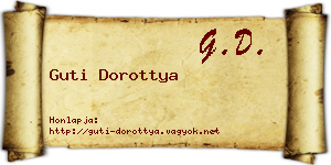 Guti Dorottya névjegykártya